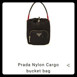 2019 collection Prada Nylon cargo bucket bag
